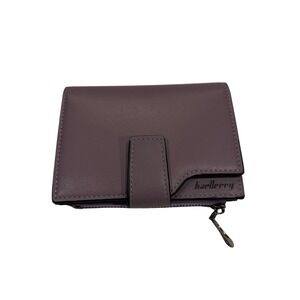Baellerry Womens Purple Synthetic Leather Bifold Wallet Small Coin Purse
